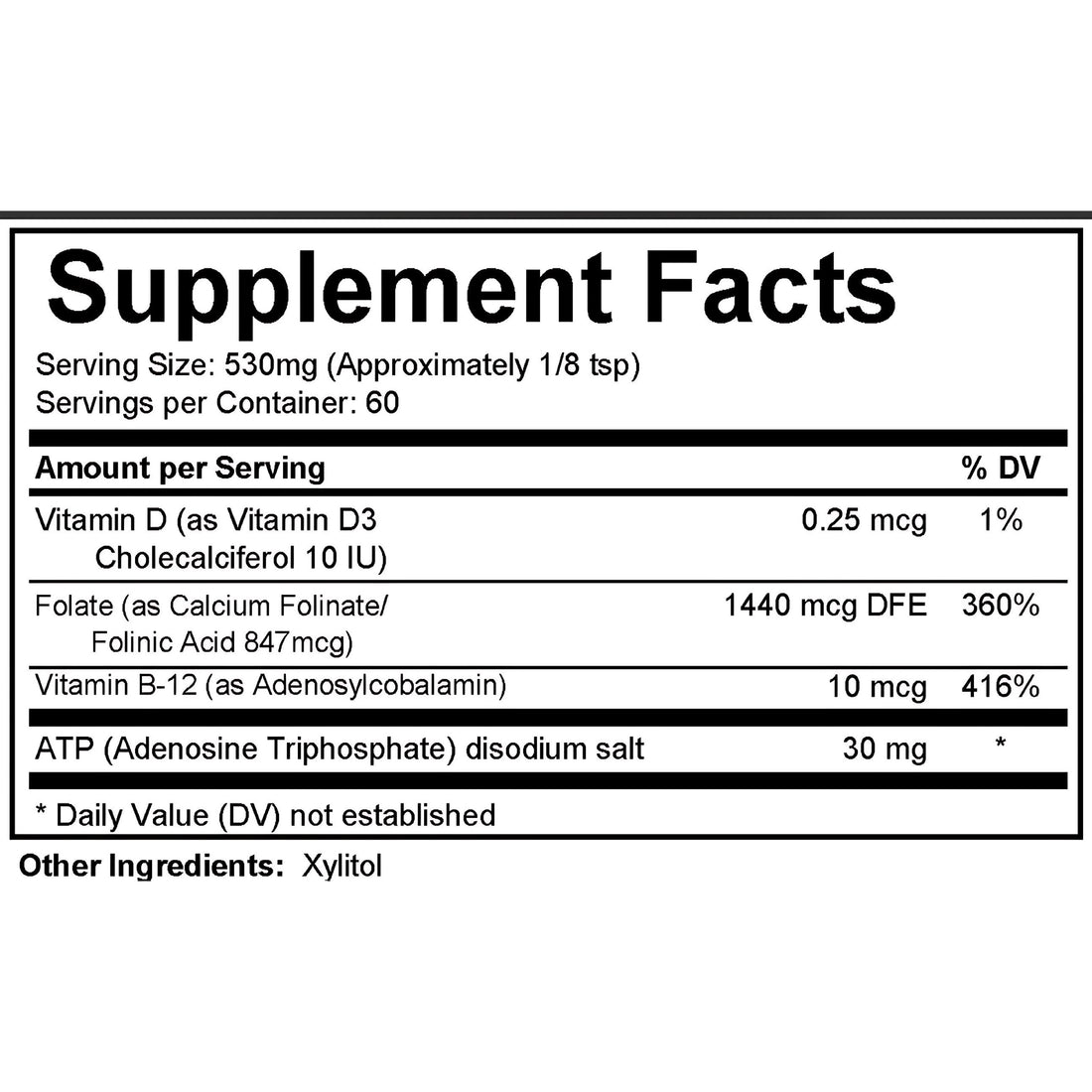 Super Folinic Acid 30g Powder