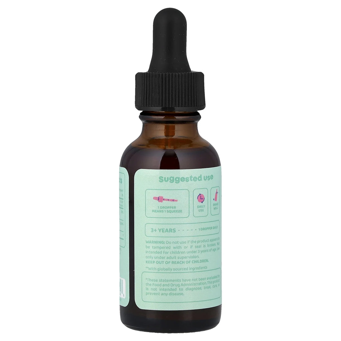 Brown glass bottle with dropper labeled 'DetoxZee Herbal' by Joyspring on a white background