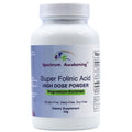 Supplement bottle labeled 'Super Folinic Acid High Dose Powder' by Spectrum Awakening on a white background.