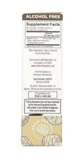 Supplement facts label for a product with 'Alcohol Free' indication on a white background.