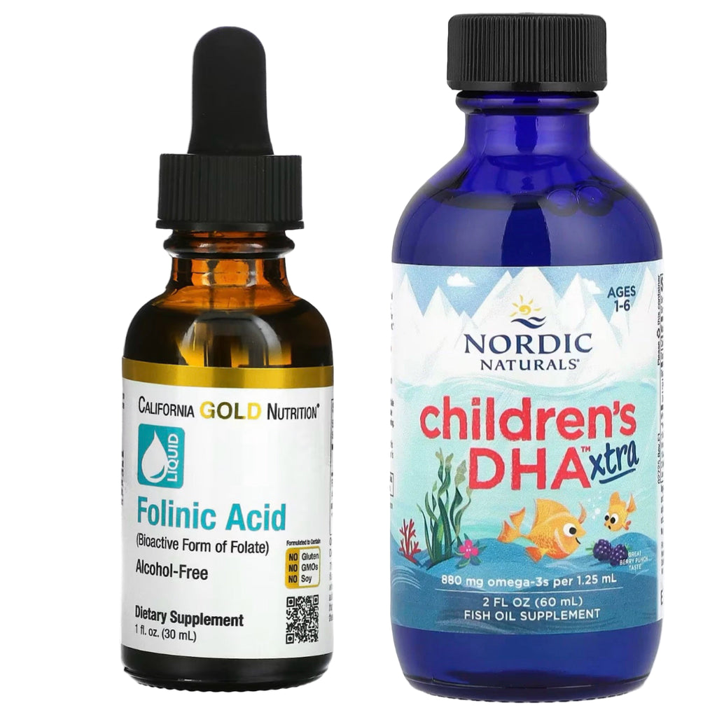 iherb Brands California Gold Nutrition Folinic Acid, Alcohol Free, 1 fl oz (30 ml) Plus Nordic Naturals Children’s DHA Xtra, Ages 1-6, Great Berry Punch, 2 fl oz (60 ml) Bundle-£99.99