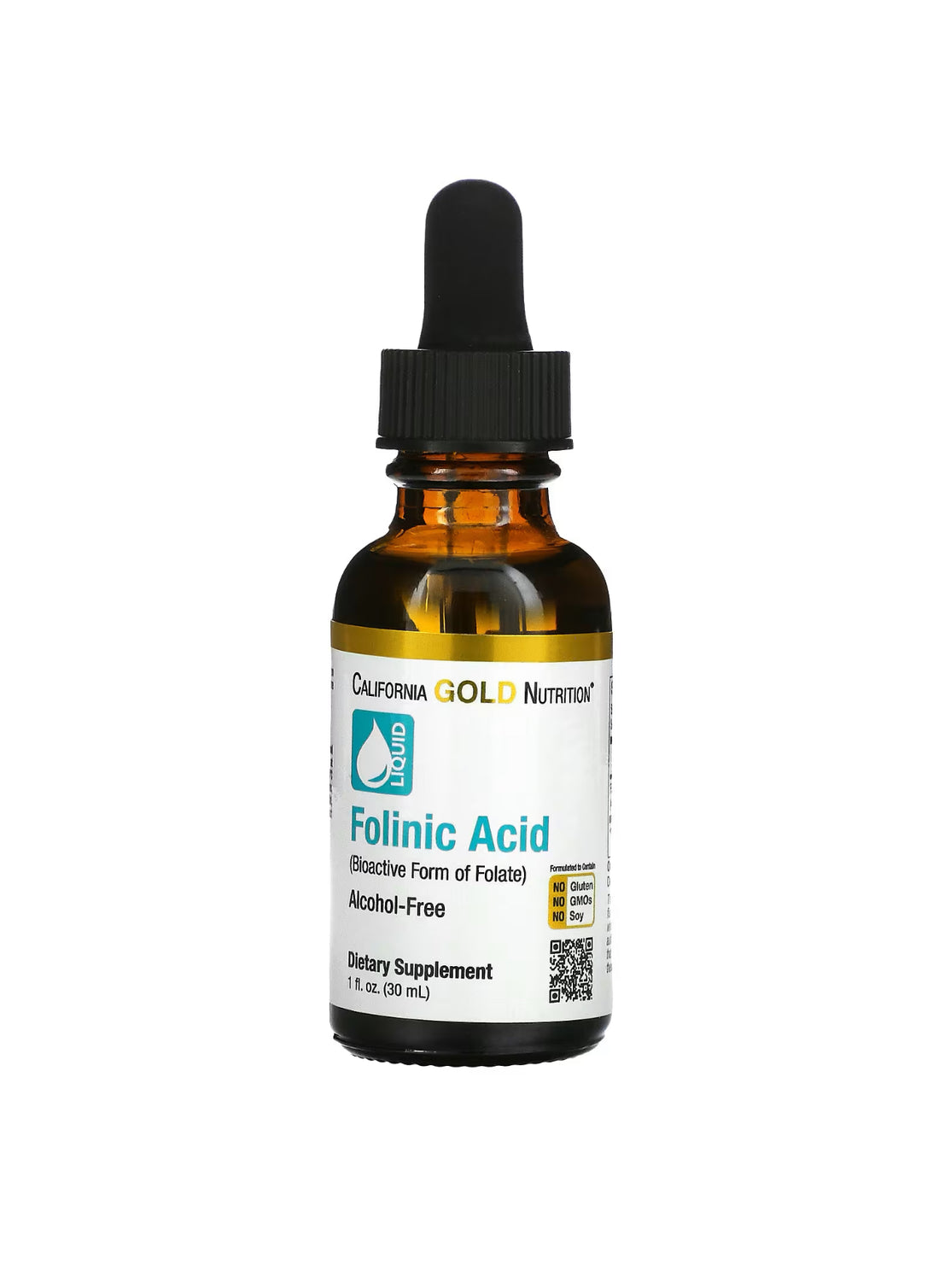 Two bottles of dietary supplements with droppers on a white background